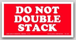 2x4" Do Not Double Stack Labels 500/rl