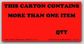 2x4" Carton Contains More Shipping Labels 500/rl