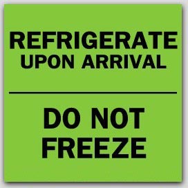 3x3" Refrigerate Do Not Freeze Labels 500/rl