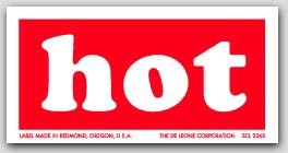 1x2" Hot Labels 500/rl