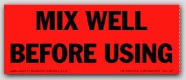 2x5" Mix Well Before Using Labels 500/rl