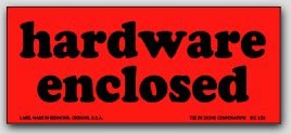 1-1/2x3-1/2" Hardware Enclosed Shipping Labels 500/rl