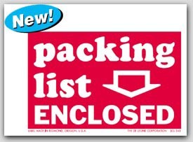 2x3" Packing List Enclosed Labels 500/rl