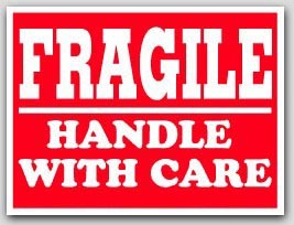 4x6" Handle with Care Fragile Labels 500/rl