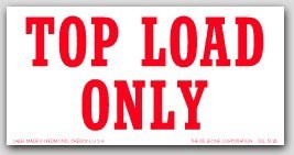 2-1/2x5" Top Load Only Shipping Labels 500/rl