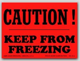 3x4" Caution Keep From Freezing Labels 500/rl