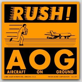 4x4" Rush AOG Labels 500/rl