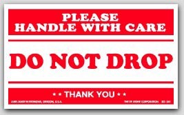 3x5" Do Not Drop Labels 500/rl