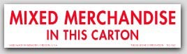 1-1/2x6" Mixed Merchandise Shipping Labels 500/rl