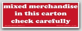2x6" Mixed Merchandise Shipping Labels 500/rl