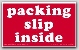 3x5" Packing List Inside Labels 500/rl