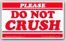 3x5" Do Not Crush Labels 500/rl