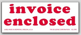 2x5" Invoice Enclosed Labels 500/rl