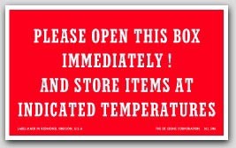 3x5" Open Immediately Labels 500/rl