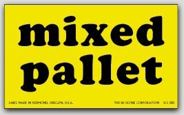 3x5" Mixed Pallet Shipping Labels 500/rl