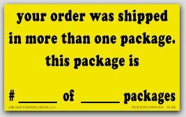 3x5" More Than One Package Shipping Labels 500/rl