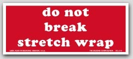 2x5" Do Not Break Shrink Wrap Labels 500/rl