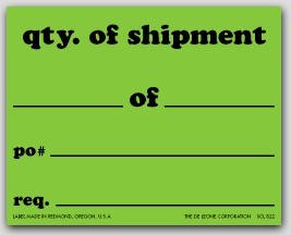 4x5" Quantity Of Shipment Shipping Labels 500/rl