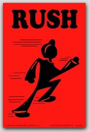 4x6" Rush Labels 500/rl