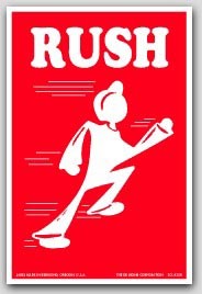 4x6" Rush Labels 500/rl