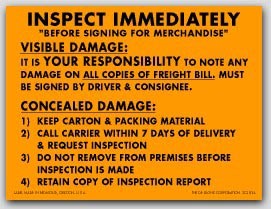 4x5-1/4" Inspect Immediately Shipping Labels 500/rl