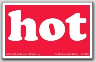 2-1/2x4" Hot Labels 500/rl