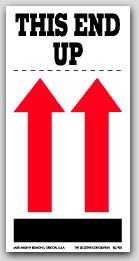 4x8" International This End Up Arrow Labels 500/rl