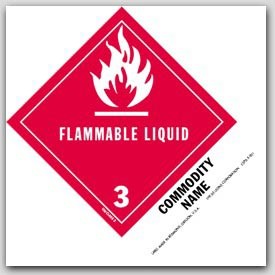 Alcoholic Beverages UN3065 5x4" Paper Labels 500/rl