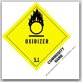 Oxidizing Solid n.o.s. UN1479 5x4" Paper Labels 500/rl