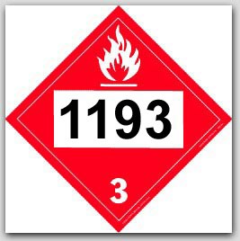 Printed UN1193 Ethyl Methyl Ketone Polycoated Tagboard Placards 25/pkg