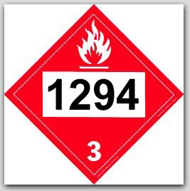 Printed UN1294 Toluene Polycoated Tagboard Placards 25/pkg