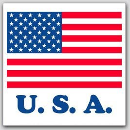 1x1" USA Labels 1000/rl