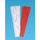 6" White Paper Twist Ties 2000/bx