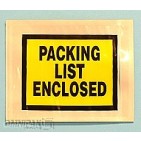 7"x5-1/2" Yellow Solid Print Packing List Enclosed Envelopes 1000/cs
