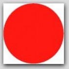 1" Diameter Flourescent Red Circle Labels 1000/rl