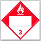 Combustible Class 3 Polycoated Tagboard Placards 25/pkg