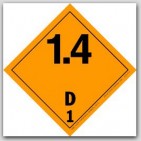 4x4" Class 1.4 Explosives Paper Labels D1 500/rl