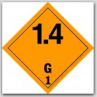 4x4" Class 1.4 Explosives Paper Labels G1 500/rl
