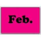 2x3" February Rectangle Labels 500/rl