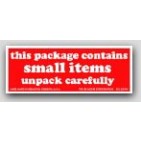 1-1/2x4" Contains Small Items Shipping Labels 500/rl
