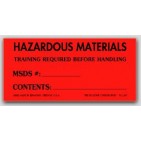 2x4-1/2" Hazardous Materials Training Required Labels 500/rl