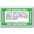 3x5" Not Restricted Shipping Labels 500/rl