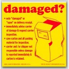 4x4" Damaged Shipping Labels 500/rl