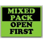 3x4" Mixed Pack Open First Shipping Labels 500/rl