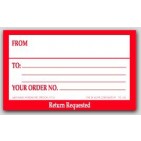 5x3" Return Requested Shipping Labels 500/rl