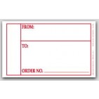 5x3" To From Order No Shipping Labels 500/rl