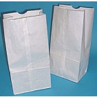 #8 White Regular Duty Grocery Bags 6-1/8x4x12-7/16 - 500/Bale